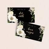 "jewel" - Place Cards in Onyx by Susan Moyal - Front with Free Guest Printing