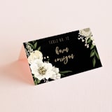 "jewel" - Place Cards in Onyx by Susan Moyal - Folded with Free Guest Printing