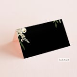 "jewel" - Place Cards in Onyx by Susan Moyal - Folded Back of Card