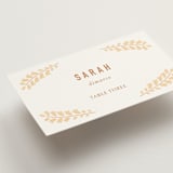 "Floral Border" - Place Cards in Peach by Pippa Shaw - Detail