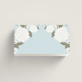 "Hydrangea Garden" - Place Cards in Sky by Susan Zinader - Folded Back of Card