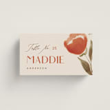 "Giardino" - Place Cards in Saffron by Vera Lim - Front with Free Guest Printing