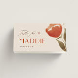 "Giardino" - Place Cards in Saffron by Vera Lim - Folded with Free Guest Printing