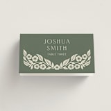 "Floral Diamond" - Place Cards in Eucalyptus by Katharine Watson - Folded with Free Guest Printing