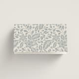 "Embroidered" - Place Cards in Dusty Blue by Jen Owens - Folded Back of Card
