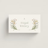 "delicate buds" - Place Cards in Olive by Jennifer Wick - Front with Free Guest Printing
