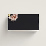 "Dahlia Season" - Place Cards in Navy by Olivia Kanaley Inman - Blank front