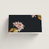 "Dahlia Season" - Place Cards in Navy by Olivia Kanaley Inman - Folded Back of Card
