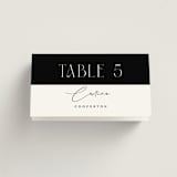 "Everly" - Place Cards in Pearl by Christie Garcia - Folded with Free Guest Printing