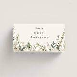 "Lilac Bloom" - Place Cards in Opal by Susan Moyal - Folded with Free Guest Printing