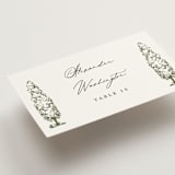 "Vineyard" - Place Cards in Olive by Sarah Brown - Detail