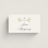 "Monogrammed" - Place Cards in Spring by Petra Kern - Front with Free Guest Printing