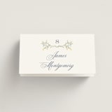 "Monogrammed" - Place Cards in Spring by Petra Kern - Folded with Free Guest Printing