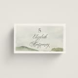 "Countryside" - Place Cards in Emerald by Petra Kern - Front with Free Guest Printing