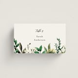 "Fresh Classic" - Place Cards in Porcelain by Susan Moyal - Front with Free Guest Printing