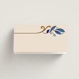 "Gilded" - Place Cards in Cerulean by GeekInk Design - Blank front