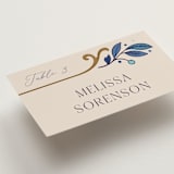 "Gilded" - Place Cards in Cerulean by GeekInk Design - Detail