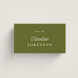 "Garland Monogram" - Place Cards in Summer by Angela Marzuki - Front with Free Guest Printing