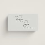 "Signature Script" - Place Cards in Mint by Michelle Taylor - Front with Free Guest Printing