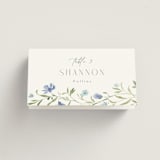 "Sweeping Meadow" - Place Cards in Aquamarine by Everett Paper Goods - Folded with Free Guest Printing