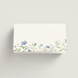 "Sweeping Meadow" - Place Cards in Aquamarine by Everett Paper Goods - Blank Front
