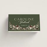 "fleur sauvage" - Place Cards in Vert by Erin Deegan - Folded with Free Guest Printing