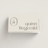 "Modern Monogram" - Place Cards in Latte by Jackie Crawford - Folded with Free Guest Printing