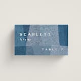 "denim patchwork" - Place Cards in Seaside by Carrie Moradi - Front with Free Guest Printing