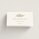 "Foliage Crest" - Place Cards in Blush by Everett Paper Goods - Folded with Free Guest Printing