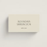 "Commonwealth" - Place Cards in Ecru by That Girl Press - Front with Free Guest Printing