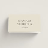 "Commonwealth" - Place Cards in Ecru by That Girl Press - Folded with Free Guest Printing
