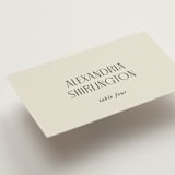 "Commonwealth" - Place Cards in Ecru by That Girl Press - Detail