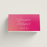 "Pop Romance" - Place Cards in Fruit Punch by Ashley DeMeyere - Folded with Free Guest Printing