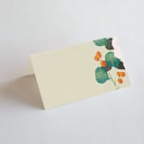 "Floral Splash" - Place Cards in Wheat by Keen Peachy - Blank front
