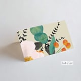 "Floral Splash" - Place Cards in Wheat by Keen Peachy - Folded Back of Card