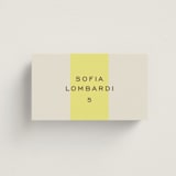 "Campania" - Place Cards in Limone by Megan Davis - Front with Free Guest Printing