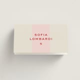 "Campania" - Place Cards in Fragola by Megan Davis - Folded with Free Guest Printing