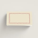 "Crazy Little Thing Called Love" - Place Cards in Strawberry by Helena Vitto - Blank Front