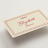 "Crazy Little Thing Called Love" - Place Cards in Strawberry by Helena Vitto - Detail