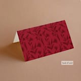 "Jaipur" - Place Cards in Ruby by Mansi Verma - Folded Back of Card