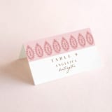 "AMAYA" - Place Cards in Blush by Kanika Mathur - Folded with Free Guest Printing