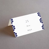 "Topkapi" - Place Cards in Cobalt by Nazia Hyder - Folded with Free Guest Printing