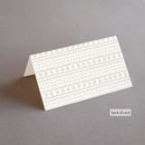 "Extravagant" - Place Cards in Natural by Jessie Steury - Folded Back of Card