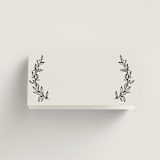 "leafy wreath" - Place Cards in Cotton by Kate Ahn - Blank front
