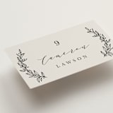 "leafy wreath" - Place Cards in Cotton by Kate Ahn - Detail