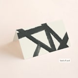 "Harmony" - Place Cards in Noir by Nazia Hyder - Folded Back of Card