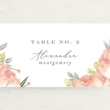 "Peony Wreath" - Place Cards in Peach by Joanna Griffin - Detail