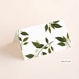 "Conservatory" - Place Cards in Honeysuckle by Jennifer Postorino - Folded Back of Card