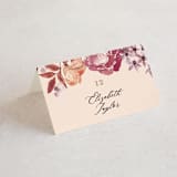 "Fall Floral" - Place Cards in Mauve by Alethea and Ruth - Folded with Free Guest Printing