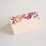 "Fall Floral" - Place Cards in Mauve by Alethea and Ruth - Blank front